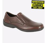 IMAC Blayney Cuero Hombre Casual Formal Diario Vestido Zapatos de Trabajo Marrón