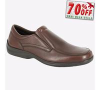 IMAC Blayney Cuero Hombre Casual Formal Diario Vestido Zapatos de Trabajo Marrón