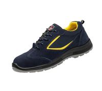 Zapatos de trabajo para hombre, ante y de seguridad, para hombre, con puntera de acero, antideslizantes, resistentes al desgaste, para el tiempo libre, deportivos, para caminar, monocolor, azul, 39 EU