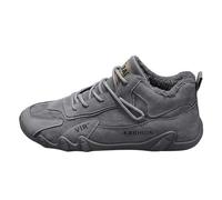 Zapatos de trabajo para hombre, antideslizantes, para senderismo, cálidos, zapatillas de invierno, botas altas de algodón, botas de combate, cómodas, botas de goma, botines negros, para uso diario, al