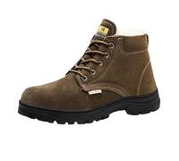 Zapatos de Trabajo para Hombres, Zapatos de Terciopelo de Invierno Que no se rompen ni perforan, Zapatos de Trabajo Ligeros de Suela Blanda para soldar (Army Green, 1120.00)