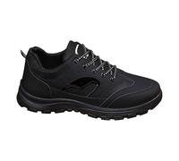 Zapatos de trekking para hombre, ligeros, de verano, con cordones, Negro , 48 EU