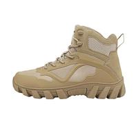 Zapatos de trekking para hombre, transpirables, zapatos de senderismo para hombre, de caña alta, antideslizantes, para fitness, para correr, cómodos, de un solo color, para caminar, informales, caqui