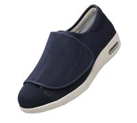 Zapatos De Verano para Diabéticos,Zapatillas Ortopédica para ensanchar Ajustable Zapatillas diabéticas para Hombre,Blue,38