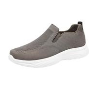 Zapatos de verano para hombre, zapatos informales, zapatillas de deporte antideslizantes para hombre, pies anchos, zapatos de caminar, de malla, transpirables, antideslizantes, sin cordones, para