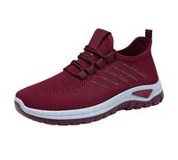 Zapatos de verano para mujer, cómodos, antideslizantes, ortopédicos, de malla, transpirables, ligeros, antideslizantes, modernos, para caminar al aire libre, rojo, 38 EU