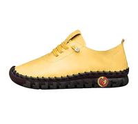Zapatos de verano para mujer, cómodos, de piel, para mujer, 42 anchos, ligeros, impermeables, antideslizantes, para caminar, para el tiempo libre, con cordones, suela suave, zapatillas de deporte