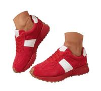 Zapatos de verano para mujer de ante con suela de goma, zapatos deportivos informales con suela gruesa, versátiles, de refuerzo de altura, zapatos casuales modernos para mujer, zapatos de salud para