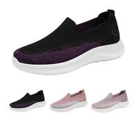 Zapatos de verano transpirables Slip On Sneakers Mujer Malla Zapatos Orthopédicos Zapatos de Verano Zapatos de Mujer Zapatos de Caminar Ligero Malla Cómodos Zapatos Deportivos Enfermera Mujeres