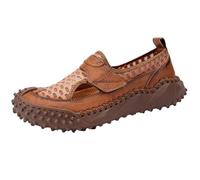 Zapatos de vestir casuales de piel para hombre, para hacer esnórquel y buceo, para hombre que participan en la natación, color rojo, modernización, con parte inferior suave, para hombre, Brown, 41 1/3