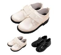 Zapatos de vestir clásicos para niños y niñas, mocasines planos, White, 39 1/3 EU