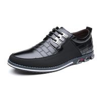 Zapatos de Vestir clásicos y Modernos para Hombre, Mocasines y Zapatos sin Cordones cómodos para Hombre, Zapatos de Vestir de Moda para Hombres, Zapatos de Vestir de Cuero con Cordones (Color : Black