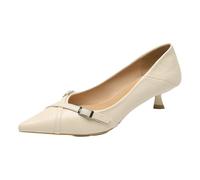 Zapatos De Vestir Cómodos De Tacón Bajo para Mujer, Tacones De Gatito con Punta Puntiaguda De 1,77 Pulgadas para Trabajo Y Oficina