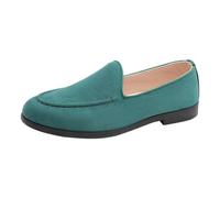 Zapatos de vestir formales para hombre, informales, ligeros, mocasines de ante para otoño, bodas, recepciones, cenas de gala, cócteles, Green, 42 1/3 EU