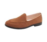 Zapatos de vestir formales para hombre, informales, ligeros, mocasines de ante para otoño, bodas, recepciones, cenas de gala, cócteles, Brown, 41 1/3 EU