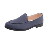 Zapatos de vestir formales para hombre, informales, ligeros, mocasines de ante para otoño, bodas, recepciones, cenas de gala, cócteles, Blue, 38 2/3 EU