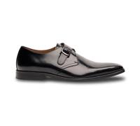 Zapatos de vestir para hombre, color negro, con correa de monje pulida, formal, hebilla, Black, 44 EU