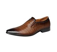 Zapatos de vestir para hombre, zapatos formales de negocios, puntiagudos, zapatos Oxford de tacón bajo, zapatos de graduación, zapatos de boda, mocasines de piel sintética suaves y cómodos, mocasines