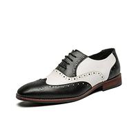 Zapatos de Vestir para Hombres Zapatos de Cuero con Cordones Transpirables de Corte bajo Coloridos Brogue Zapatos de Moda con Punta en Punta Oxford para Fiesta