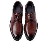 Zapatos de Vestir para Hombres Zapatos de Hombres Tendencia sólido pudo Puente Redondo de pies Redondos Zapatos Casuales Oxford Zapatos Hombres (Auburn, 270)