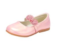 Zapatos de vestir para niñas pequeñas, zapatos escolares Mary Jane para desmalezar, zapatos de fiesta para niños, lindos zapatos de bailarina para caminar, saltar zapatos de princesa, Pink, 30 EU