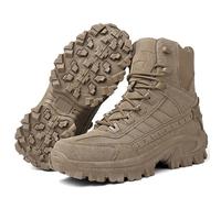 Zapatos De Viaje For Senderismo For Hombre Calzado Táctico Antideslizante For Exteriores De Gran Tamaño, Botas De Combate Ligeras Zapatos Militares De Seguridad En La Jungla ( Color : Brown , Size : 4