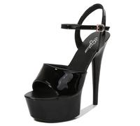 Zapatos delgados de tacón alto para mujer, tacones altos, tacones gruesos, zapatos de moda, Negro , 40 EU