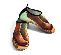 Zapatos deportivos acuáticos para hombre y mujer, de secado rápido, para playa, natación, botas vaqueras y sombrero, colores brillantes, calcetines de desierto, sin cordones, para senderismo, surf