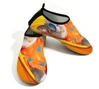 Zapatos deportivos acuáticos para hombre y mujer, de secado rápido, para playa, natación, para relajarte en la hamaca, sin cordones, calcetines acuáticos para senderismo, surf, yoga, Cool Cat Chilling