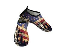 Zapatos deportivos acuáticos para hombre y mujer, de secado rápido, para playa, natación, playa, estampado de la bandera de Estados Unidos, sin cordones, para senderismo, surf, yoga, Nyc Liberty USA