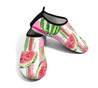 Zapatos deportivos acuáticos para hombre y mujer, de secado rápido, para playa, natación, verano, fruta, sandía, acuarela dulce, patrón de dibujos animados, sin cordones, calcetines acuáticos para