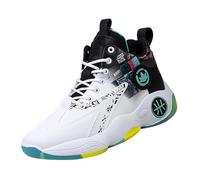 Zapatos deportivos blancos para hombre, zapatos de baloncesto de cuero, zapatos de entrenamiento, zapatos de entrenador, pies anchos, zapatos de correr, antideslizantes, elegantes y hermosos, zapatos