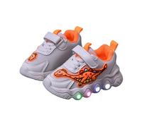 Zapatos Deportivos Brillantes Niños,Calzado Deportivo Al Aire Libre Ligero Cómodas Zapatillas de Suela Blanda Moda Transpirables Zapatillas Antideslizantes con Luces para Uso Diario 21-30 EU