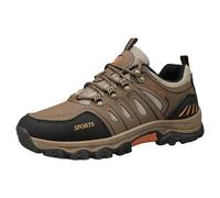 Zapatos deportivos casuales para hombre, zapatos de alpinismo a la moda, zapatos deportivos de cordones cómodos con fondo plano con fondo grueso, Caqui., 43 EU