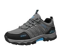 Zapatos deportivos casuales para hombre, zapatos de alpinismo a la moda, zapatos deportivos de cordones cómodos con fondo plano con fondo grueso, gris, 40 EU