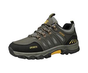 Zapatos deportivos casuales para hombre, zapatos de alpinismo a la moda, zapatos deportivos de cordones cómodos con fondo plano con fondo grueso, verde militar., 39 EU