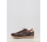 Cetti - Zapato Casual de Piel, Animal Print, Leopardo, cordón elástico, Suela de Goma, para: Mujer Color: Cacao Talla:39