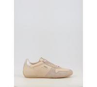 Cetti Deportiva Piel Metalizada y Ante con Elasticos Plana Mujer Beige para: Mujer Color: Beige Talla: 37