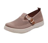 Zapatos deportivos de malla para mujer, ligeros, antideslizantes, acolchados, de punto, de ajuste ancho, para caminar, correr, gimnasio, tenis sin cordones, para correr, ir al gimnasio, a la moda