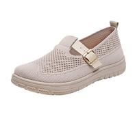 Zapatos deportivos de malla para mujer, ligeros, antideslizantes, acolchados, de punto, de ajuste ancho, para caminar, correr, gimnasio, tenis sin cordones, para correr, ir al gimnasio, a la moda