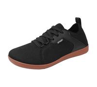 Zapatos deportivos de malla, puntera ancha, para senderismo, gimnasio, minimalistas, informales, sin caída, talla grande, para correr, caminar, senderismo, tenis deportivos transpirables, Black, 39 2