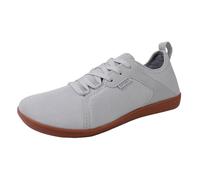 Zapatos deportivos de malla, puntera ancha, para senderismo, gimnasio, minimalistas, informales, sin caída, talla grande, para correr, caminar, senderismo, tenis deportivos transpirables, gris, 36 2/3
