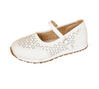 Zapatos deportivos Mary Jane casuales para mujer, zapatos planos con correa ajustable, transpirables, ligeros para caminar, White, 36 EU
