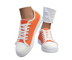 Zapatos Deportivos Mujer - Zapatillas Deportivas De Jazz para Mujer Deportivas De Baile con Cordones Y Amortiguación De Aire (Orange 42)