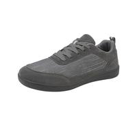 Zapatos Deportivos Mujer Zapatos Casuales de Cabeza Redonda con Cordones de Color para Parejas, Deportivos Cabeza Ancha Transpirables Tela voladora para Hombres y Zapatillas Ortopedicas (1-Grey, 46)