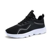 Zapatos Deportivos Mujer - Zapatos Zapatillas De Running Zapatillas De Deporte para Mujer Suela Suave Color Sólido Alto Casual Cien Zapatos Ligeros para Correr (Black 38)