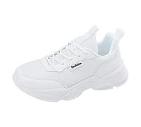 Zapatos deportivos ortopédicos New Pattern Mesh Transpirable Cómodos Zapatos de Cordones Antideslizantes Zapatos de Trabajo Seguridad Invierno, Color blanco., 39 EU