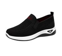 Zapatos deportivos para mujer, de malla, transpirables, ligeros, informales, ortopédicos, para mujer, para primavera y verano, de ajuste ancho, antideslizantes, con soporte para el arco, Black, 40 EU