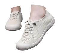 Zapatos Deportivos para Mujer Zapatos Casuales para Mujer, Transpirables, de Suela Suave, sin Cordones, cómodos, Yoga, Playa, Escuela, Fiestas, Primavera y Verano (White, 39)