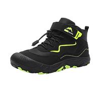 Zapatos deportivos para niños con puntera ancha para niños, ligeros, flexibles, para caminar, jugar, para niños pequeños, para viajes de vacaciones, jardín, días de fin de semana, Black, 30 EU